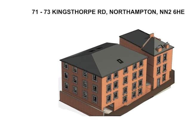 An artist's impression of what the flats could look like