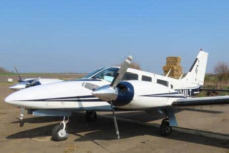 Police swooped after this plane landed in Northamptonshire on Friday. Photo: National Crime Agency