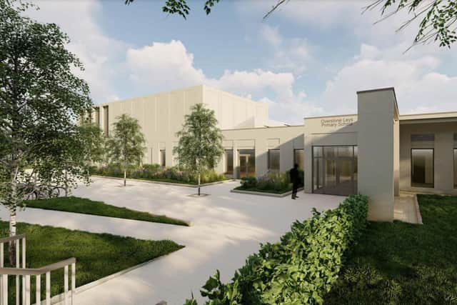 CGI image of the entrance to the primary school.
