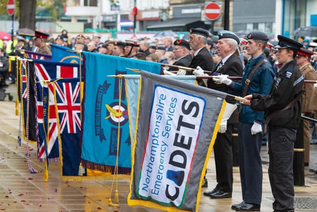 Cadets and members of the Armed Forces at Remembrance Sunday