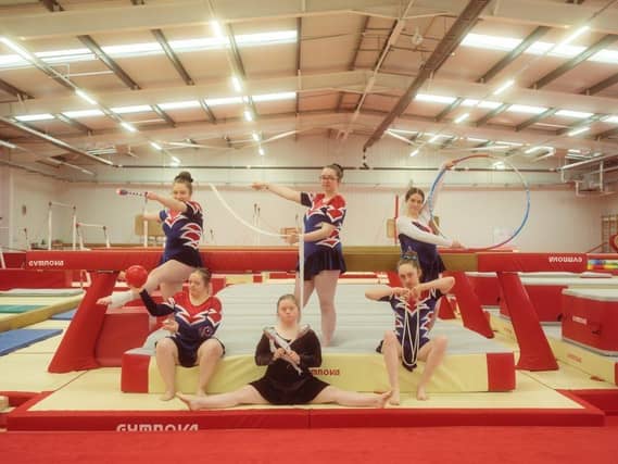 Ellie-Bea Thomas (front centre) as she trains for Special Olympics