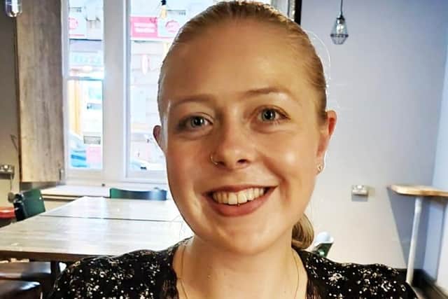 Helena Scott, 28, from Kingsthorpe, was involved in a collision and is looking for the woman who came to her aid.