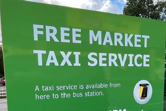 A free taxi service from the bus station to the temporary market has launched today (Tuesday July 18).