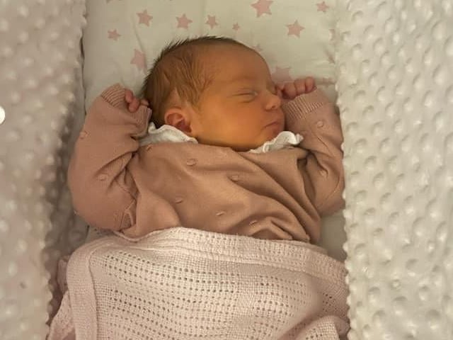 Isabella-Faith born on January 5, 2023 at 2.04pm at NGH. She weighed 6lbs 14oz.