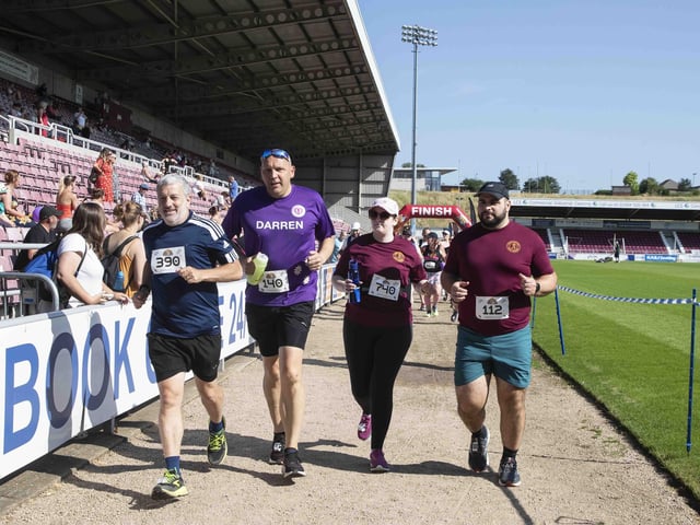 Hundreds of runners took part in the race on Sunday June 25, which started and finished at Sixfields stadium.