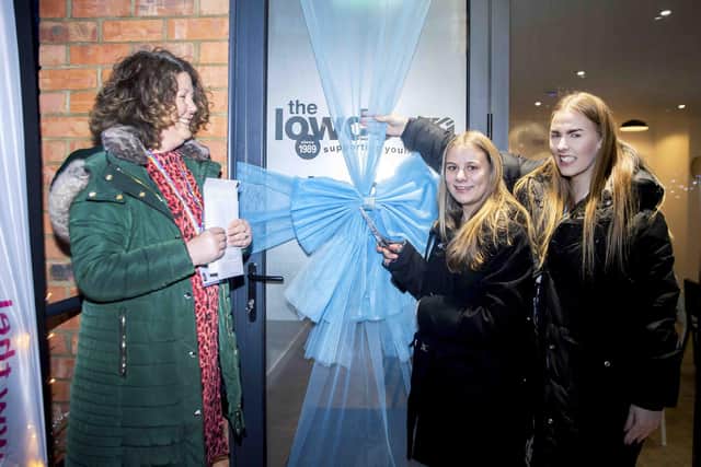 CEO of The Lowdown Sharon Wormersley, Jennah West and Chelsea Buswel at the opening. Photo: Kirsty Edmonds.