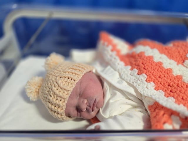Narla born at 4.29pm on October 27 at Northampton General Hospital, weighing 8lbs.