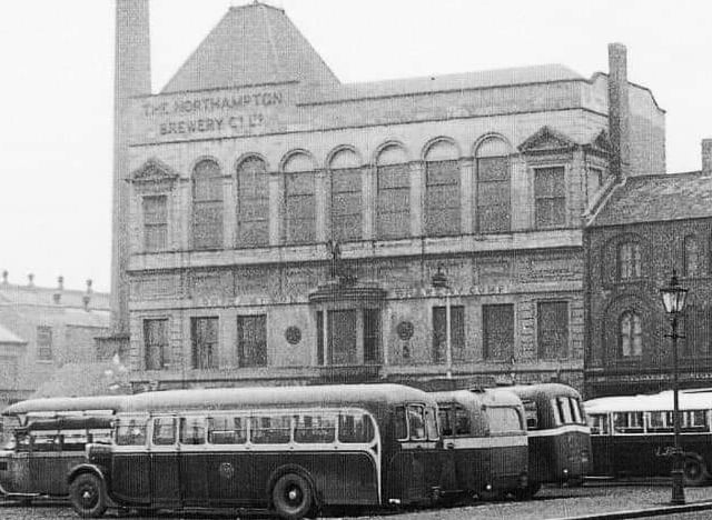 The Northampton Brewery building near Bridge Street. Year unknown.