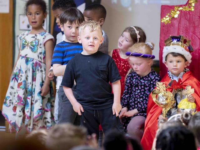 Pupils and teachers at the school held a 'fake' Coronation on Thursday (May 4) ahead of the historic event.