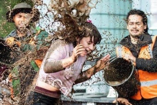 'Pretty Muddy' at Race For Life in Northampton 2021. Photo by Kirsty Edmonds.