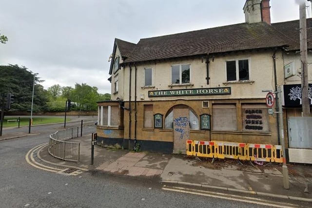 Situated in a prominent position on the Mill Lane/Harborough Road crossroads, The White Horse has been closed down for years. Boarded up and abandoned, it has now become a graffiti canvas and is well-known for its Star Wars artwork.