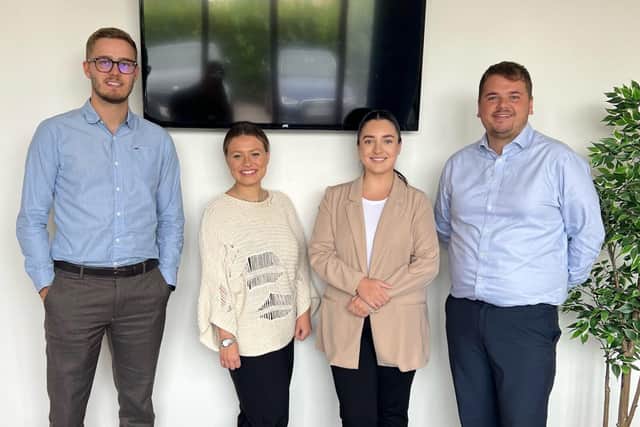 Harrison, Yasmyn, Katie and Kieran are the faces of the Build A Career at Bhangals campaign
