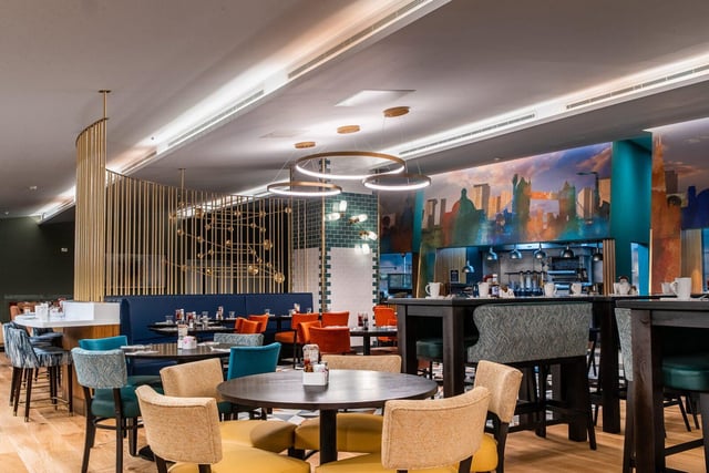 The stunning new interior of the restaurant at London's landmark Cumberland Hotel, Oxford Street