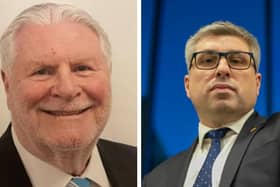 Reform councillor Jeffrey Johnson (left) and council leader Mark Arnull (right)