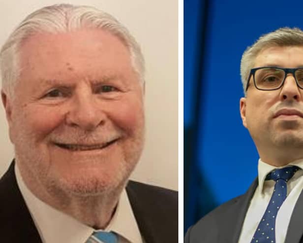 Reform councillor Jeffrey Johnson (left) and council leader Mark Arnull (right)
