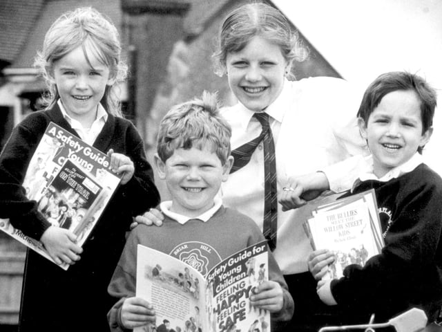 KidScape presents books to local schools at Co-Op superstore 1994