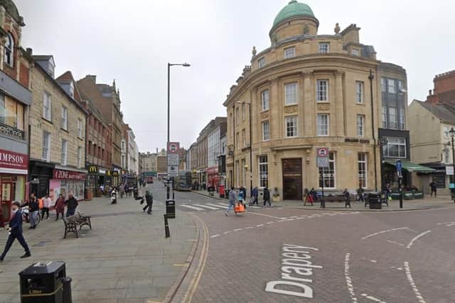 Police say they were called just after 1.30pm after a member of the public reported seeing a group of men in the Drapery, with one possibly carrying a knife.