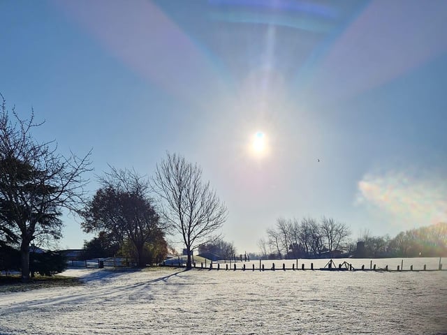 Delapre Park looking very wintery.