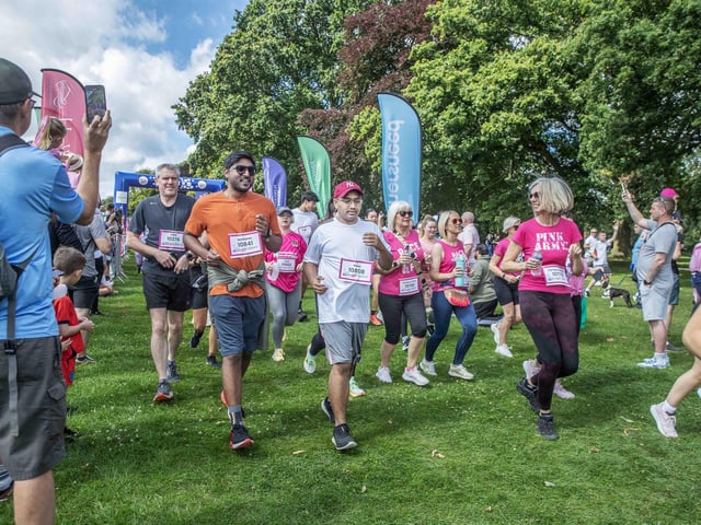 Abington Park turned pink on Sunday July 14 for the 3k and 5k Race for Life events.