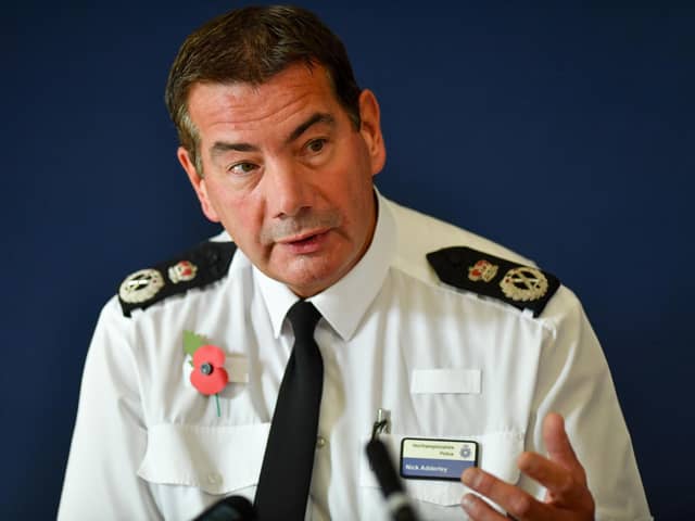Chief Constable of Northamptonshire Police, Nick Adderley, is being "criminally investigated".