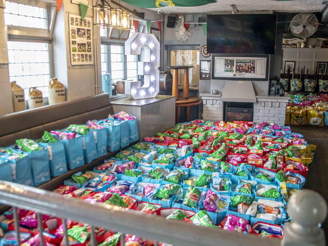 1,700 food parcels were given to more than 70 schools across the county to mark the charity’s third anniversary.