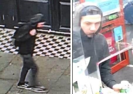 CCTV images of Tomass Tilders on the day of the alleged assault. Picture: Northamptonshire Police