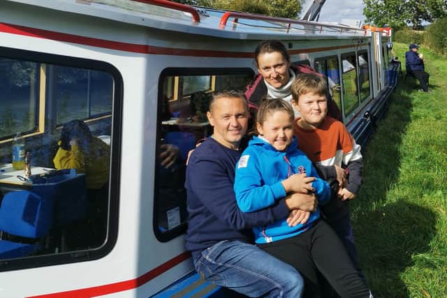 Piotr with wife Urszula and children Emily and Simon.