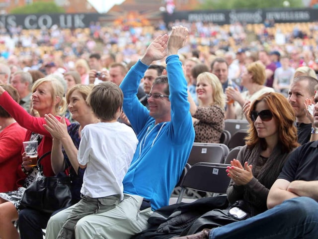 Elton John at Northamptonshire County Cricket Club.