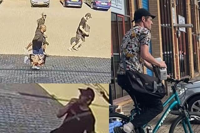 CCTV images of the men Northamptonshire Police want to talk to