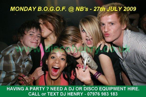 A BOGOF night out at Rev's and NB's in Bridge Street back in July 2009