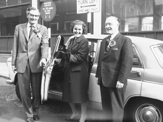 Political supporters on the election trail in the 1960s