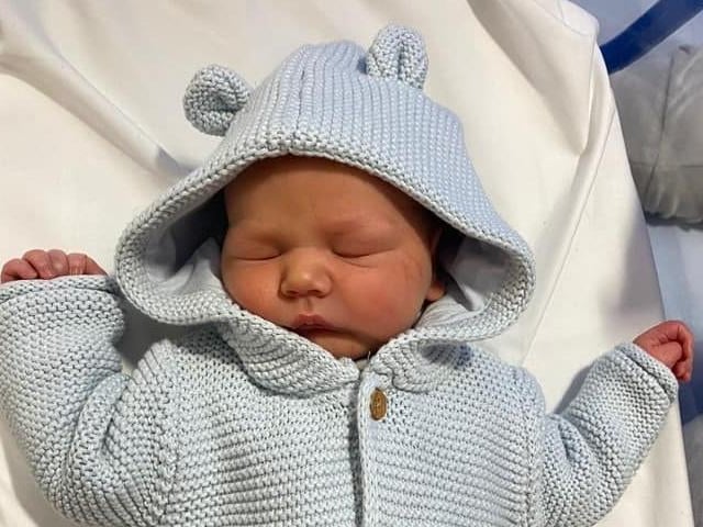 Hudson Bryan born at 10.47am on September 23 at Northampton General Hospital, weighing 7lbs 5oz.