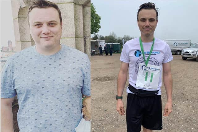 Sam Byles has lost 31kg through MAN v FAT Football 