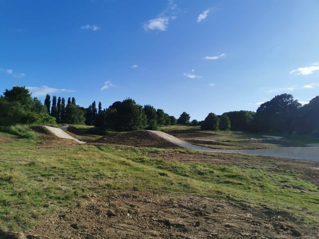The mountain bike park on the former Hardingstone Nine golf course