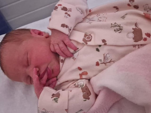 Nova Mae born at 8.54am on November 18, weighing 7lbs 1oz.