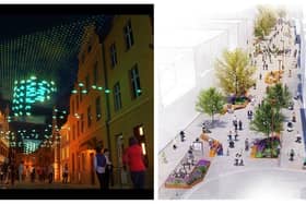 Here's an artist's impression of how Fish Street (left) and Abington Street (right) could look like after regeneration works
