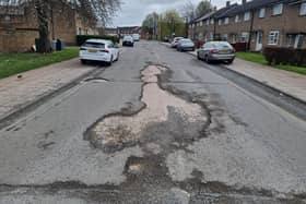 Library picture of potholes in Northampton