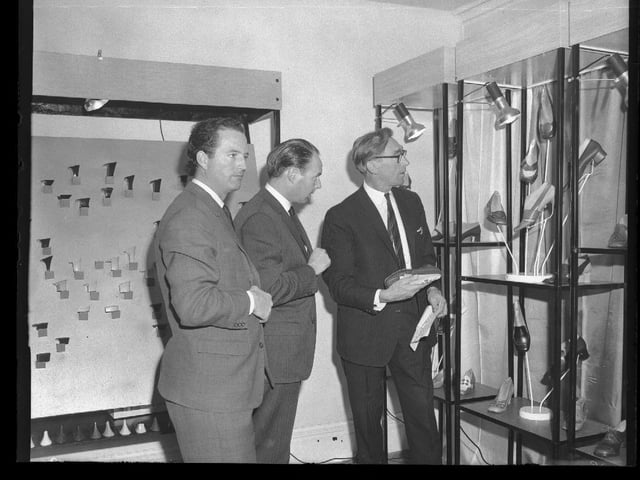 Mobbs Miller shoe designs, Cock Hotel, Kingsthorpe, Northampton, October 26, 1967