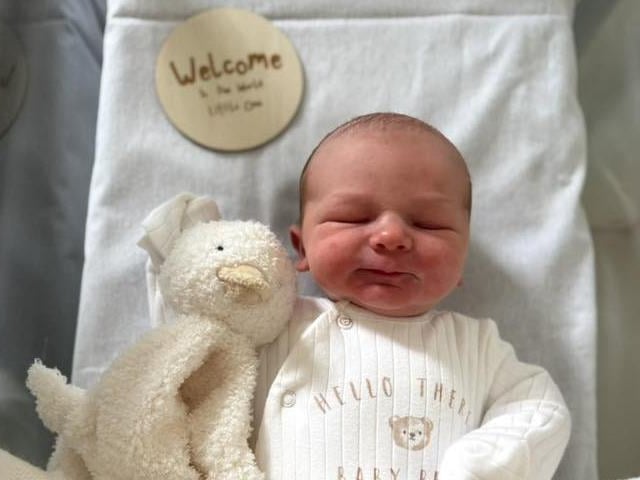 Oliver William Michael born at 2.02am on June 15 at Northampton General Hospital, weighing 8lbs 4oz.