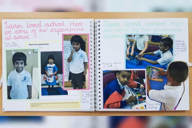 Kettering Park Infant Academy made a memorial album for Jeeva and Janvi
