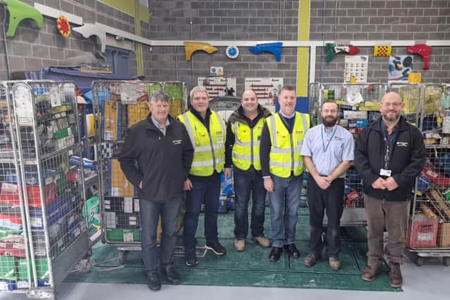 The donation of car parts to motor vehicle students at Northampton College