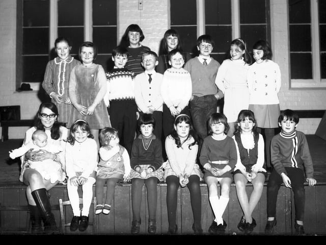 Old glass negsLooking BackSt Edmund's Mercury & Herald Merry Comrades group, January 10, 1970