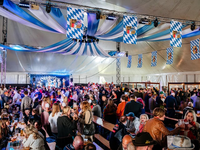 Hundreds of revellers let loose at the popular German-themed event at Delapre Abbey