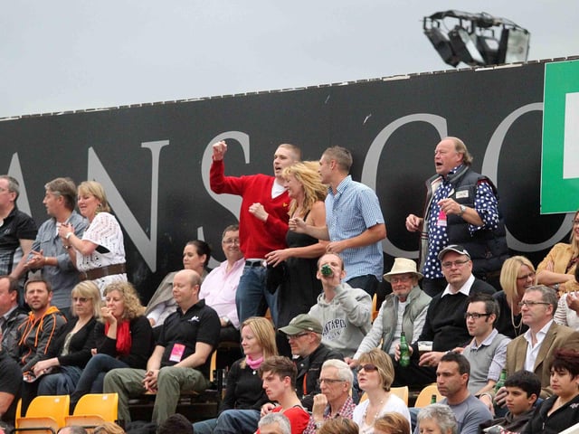 Elton John at Northamptonshire County Cricket Club.
