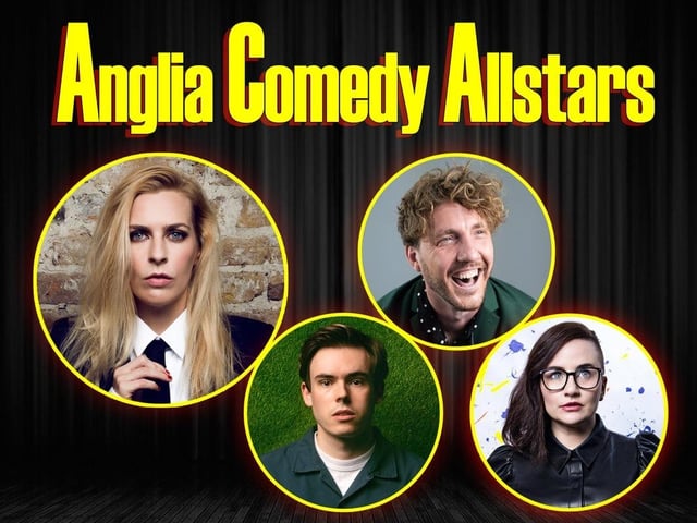 Comedians Sara Pascoe, Seann Walsh, Rhys James & Laura Lexx are the 'Anglia All Stars' coming to the Deco Theatre, Northampton, at 7.30pm on Friday, July 12