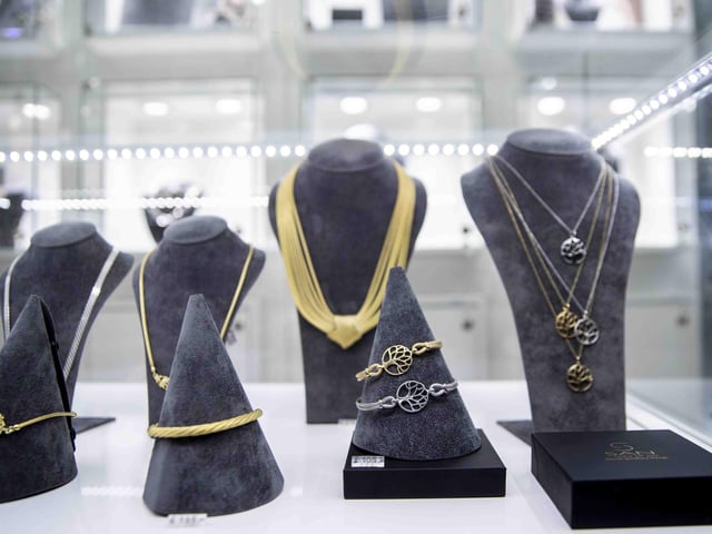 If it isn’t the time for diamonds just yet but you still want to wow your partner with statement jewellery, St Gyles also sells San – a Danish jewellery brand pictured here.