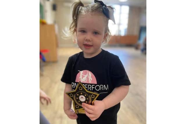 Margot loves to dance and attends the Northampton-based Born To Perform dance school every week in their ‘minis’ class.