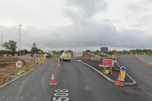 The incident happened at the roundabout between the A508 and Roade bypass.