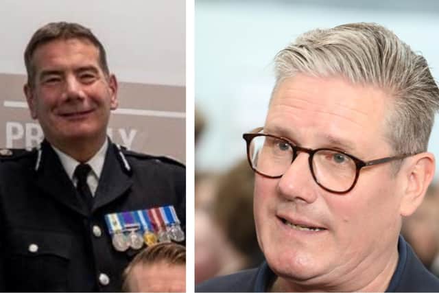 Former Chief Constable of Northamptonshire Nick Adderley/ Police Federation Sir Keir Starmer at Kettering Buccleuch Academy /National World