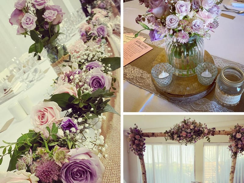 Nicky Pritchard’s work pictured at a wedding.
